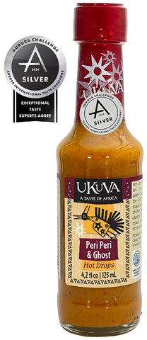 Award Winner - Hot Drops - Peri Peri Ghost Chilli (xx hot) - 125ml - Ukuva