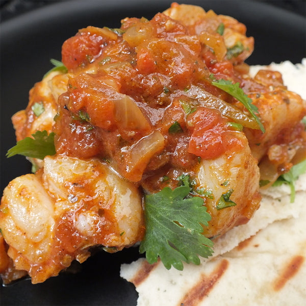 Fish in Red Cape Curry Sauce with Roti