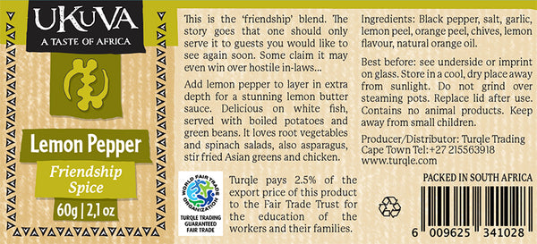 Lemon Pepper Grinder Label