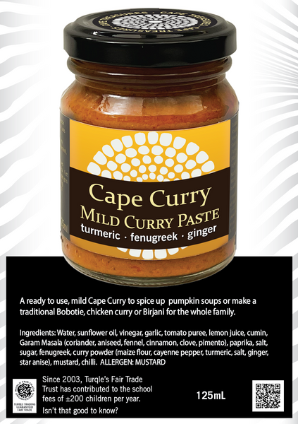 Curry Paste - YELLOW Curry - 125ml - Cape Treasures