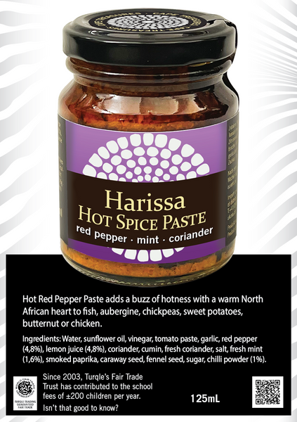 Short Shelf Life Special - Spiced Paste - HARISSA (HOT RED PEPPER) - 125ml - Cape Treasures