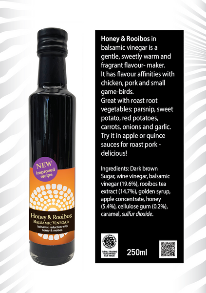 Award Winner -Balsamic Reduction 250ml - HONEY & ROOIBOS - Cape Treasures