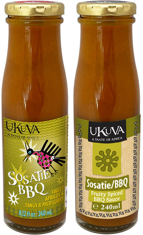 Ukuva Sosatie BBQ Sauce both labels pack shots