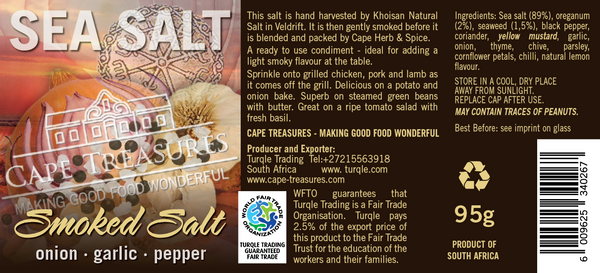 Sprinkle Salt - Smoked Salt with Onion & Garlic - 95g - Cape Treasures