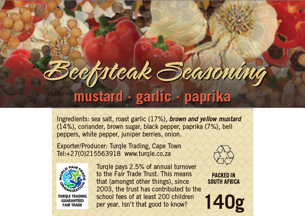 Seasoning Tub - BEEFSTEAK - Cape Treasures - 140g
