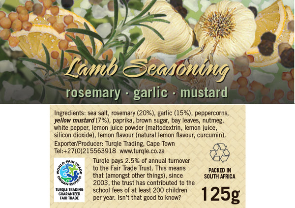 Lamb Seasoning product label ingredients