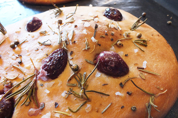 Ukuva White and Green Peppercorns and Green Herbs perfect seasoning for Foccaccia bread.
