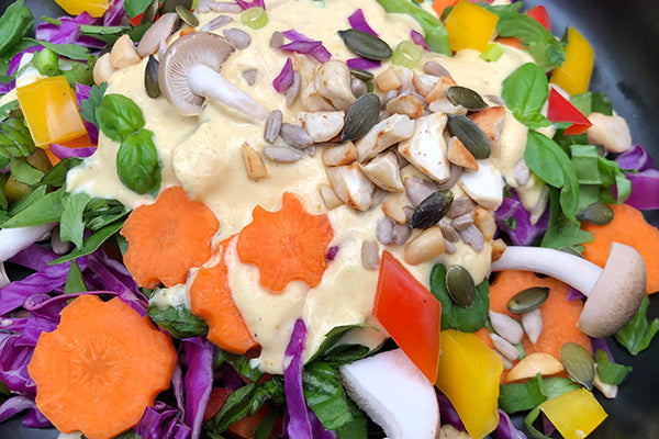 Ukuva Chakalaka sauce is excellent in a dressing for a most civilised jewel-bright salad.