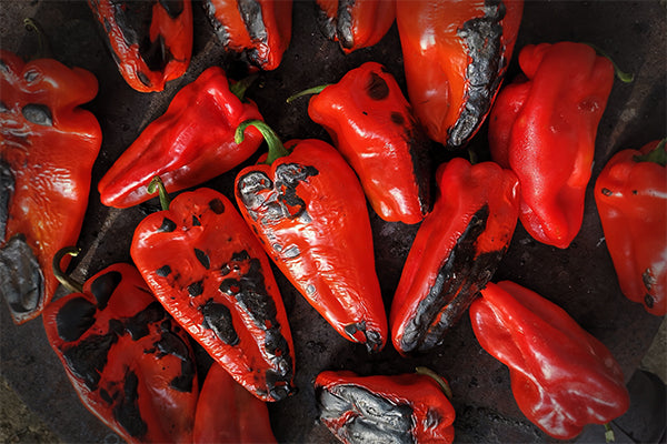Seared sweet peppers will be super awesome with a Pepperdrop Mustard dressing. 