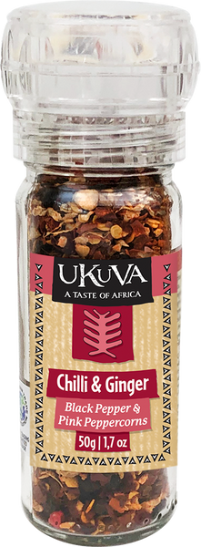 Grinder Pepper - Chilli & Ginger Pepper (Umzimvubu) - 50g - Ukuva iAfrica