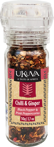 Grinder Pepper - Chilli & Ginger Pepper (Umzimvubu) - 50g - Ukuva iAfrica