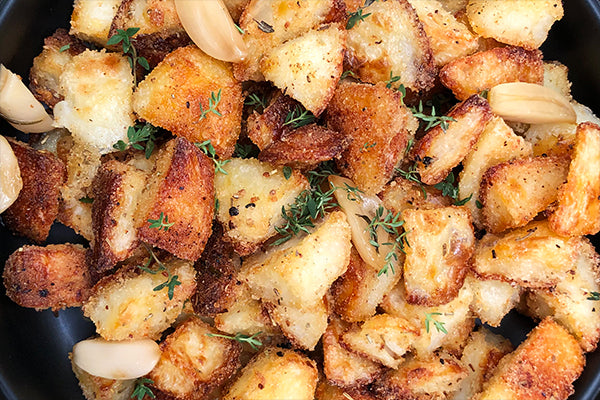 Ukuva White and Green Peppercorns and Green Herbs - great seasoning for Duck Fat roast potatoes crusted with semolina.