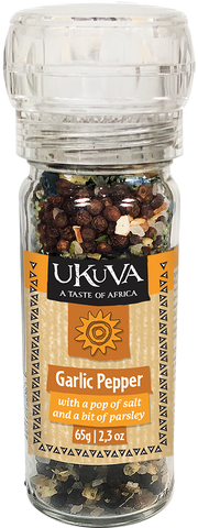 Ukuva Garlic Pepper Grinder Pack Shot
