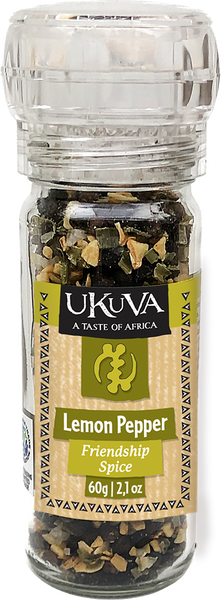 Grinder Pepper - Lemon Pepper (Swahili Friendship Pepper) - 60g - Ukuva iAfrica