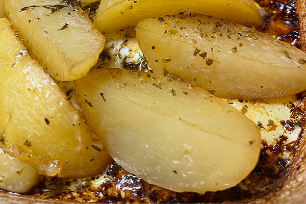 Ukuva Lemon & Birds' Eye Hot Drops is delicious with Greek Lemon Potatoes.