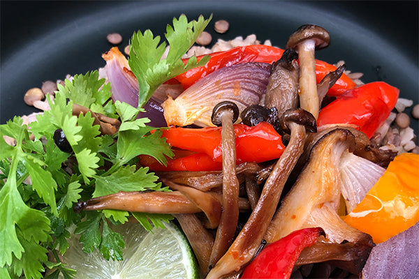 Ukuva Peri Peri Sauce boosts a pan of fried wild mushrooms...
