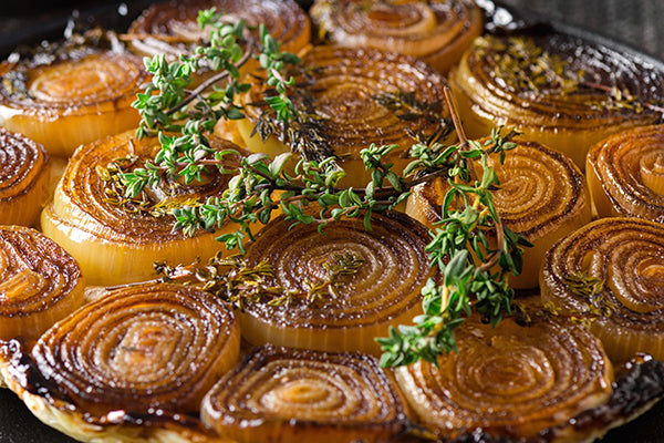 Roast white onion tart