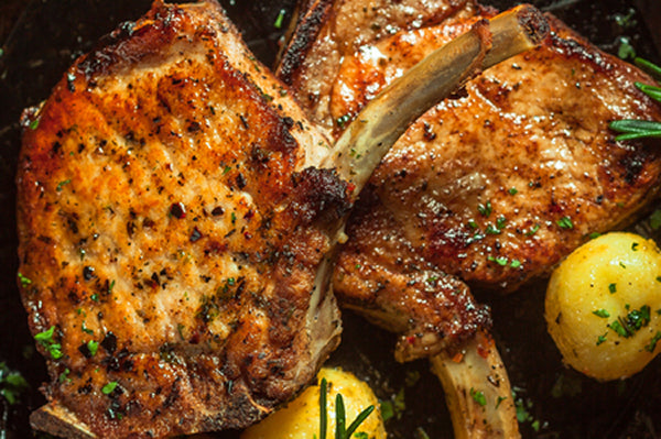 Honey and Rooibos Balsamic Vinegar Reduction - the perfect finishing dressing for fried pork chops.