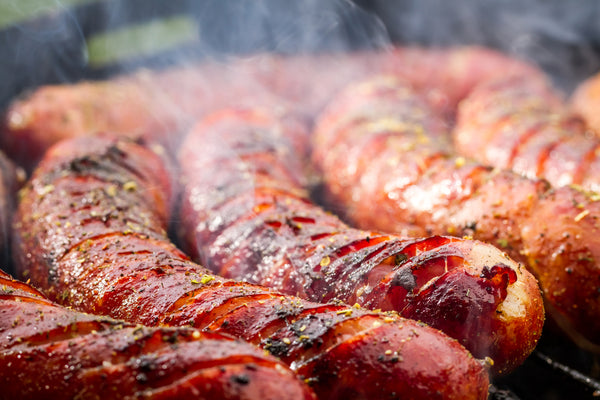 Bockwurst Sausages on BBQ