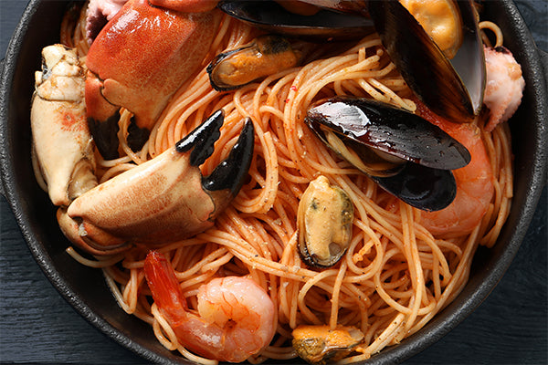 Ukuva Fire Spice is the perfect seasoning for seafood pasta.