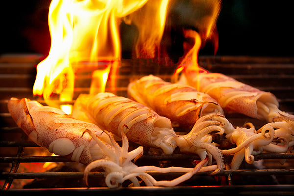 Ukuva Seaweed Salt is the perfect seasoning for grilled squid