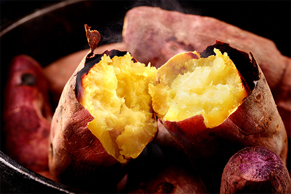 Sweet Ginger Relish mixed into melted butter and lemon juice is a perfect dressing for dry-baked whole sweet potatoes.