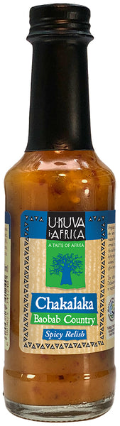Ukuva Chakalaka sauce old label on 125ml bottle