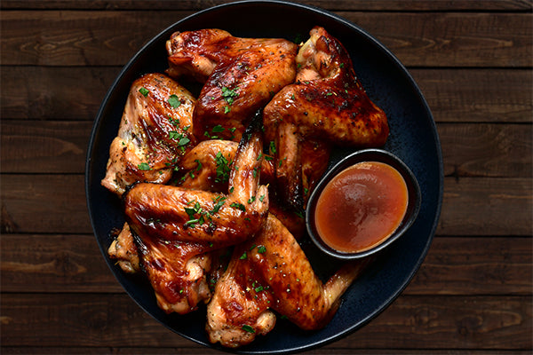 Ukuva Smoked Habanero Hot Drops is a delicious dip for grilled chicken wings.