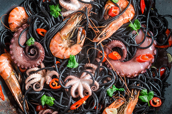 Ukuva Mamba Sauce does great things on seafood pasta...
