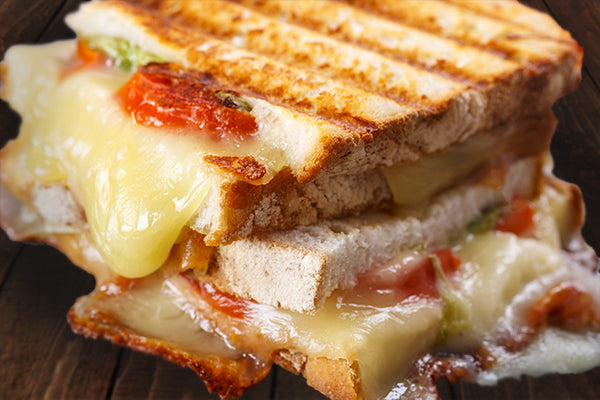 Pepperdrop Mustard shines up a griddled cheese toastie with bacon...